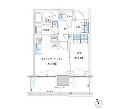 つくばエクスプレス 柏の葉キャンパス駅 徒歩3分の賃貸マンション 4階1DKの間取り