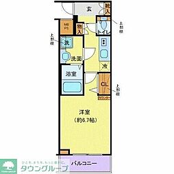京成押上線 青砥駅 徒歩21分の賃貸マンション 4階1Kの間取り