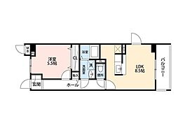 北総鉄道 新鎌ヶ谷駅 徒歩19分の賃貸マンション 1階1LDKの間取り