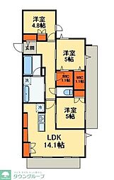 アレーズKASHIWANOHA 203 2階3LDKの間取り