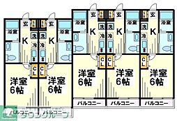 JR常磐線 松戸駅 徒歩13分の賃貸アパート 1階1Kの間取り