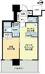 JR常磐線 柏駅 徒歩3分の賃貸マンション 8階1LDKの間取り