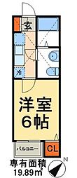 JR常磐線 松戸駅 徒歩13分の賃貸アパート 1階1Kの間取り