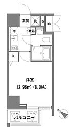 JR武蔵野線 新八柱駅 徒歩3分の賃貸マンション 5階1Kの間取り