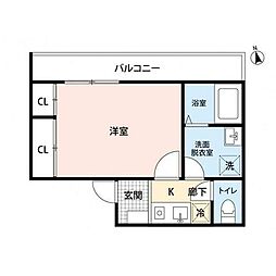 北総鉄道 秋山駅 徒歩9分の賃貸アパート 3階1Kの間取り