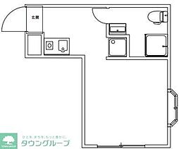 JR常磐線 柏駅 徒歩6分の賃貸マンション 1階ワンルームの間取り