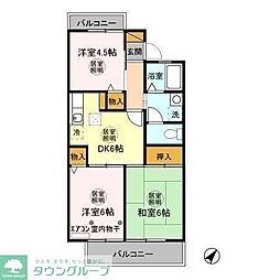 パークハウス 1階3DKの間取り