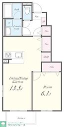 マノワール　ルーエ 1階1LDKの間取り