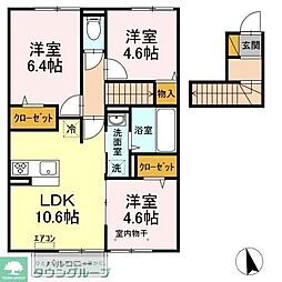 カスターニャ　I棟 2階3LDKの間取り