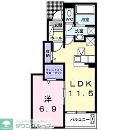 アルカンシェル3 1LDKの間取図画像
