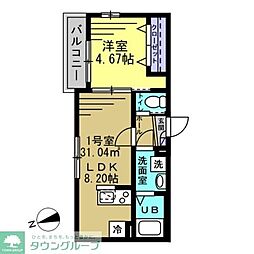 シャイネクス松戸上本郷 1LDKの間取図画像