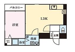 アンジェリークトキワ1 1LDKの間取図画像