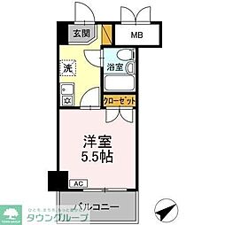 コンフォール小泉 1Kの間取図画像