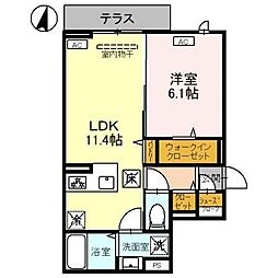 グラナーデ八潮 1LDKの間取図画像