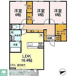 クロノス 3LDKの間取図画像
