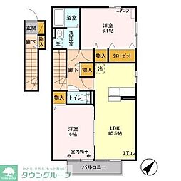 ガーデンヒルズ 2LDKの間取図画像