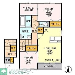 ルイナールA 2SLDKの間取図画像