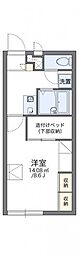 レオパレス桜 1Kの間取図画像