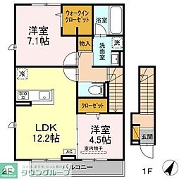La Maison Masha 2LDKの間取図画像