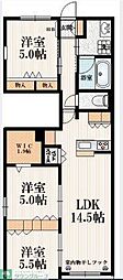 グリーンヒル 3LDKの間取図画像