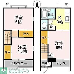 サーパス21B館 3Kの間取図画像