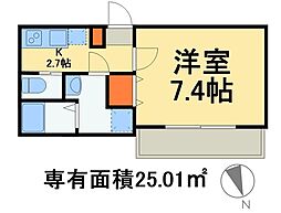 コルソ南流山 1Kの間取図画像
