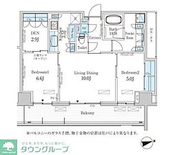 パークアクシス柏の葉 2LDKの間取図画像