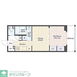 アートレジデンスイン柏の葉 1LDKの間取図画像