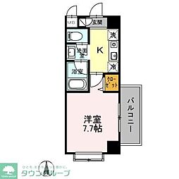 クリエール吉川 1Kの間取図画像