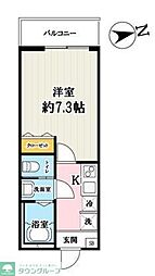 吉川市高富1丁目アパート 1Kの間取図画像