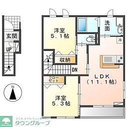 ディア・パルテノン 2LDKの間取図画像