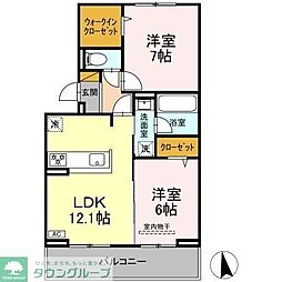 ヴィレオ 2LDKの間取図画像