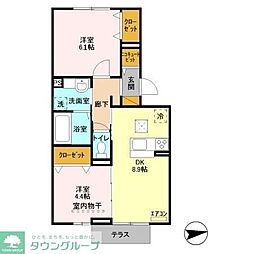 アネシス 2DKの間取図画像