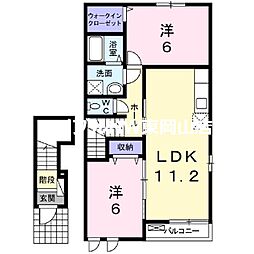ミルト・ブリーズB 2LDKの間取図画像