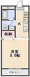 DIAS.U3 1Kの間取図画像