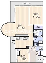 エクセレント旭川 2LDKの間取図画像