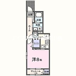 B.フォレスト1 1Kの間取図画像
