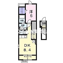 アンジュ・N 1LDKの間取図画像