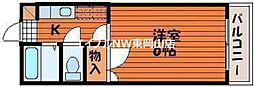 No.2メゾンユタカ 1Kの間取図画像