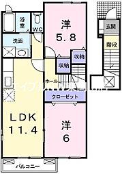 テラース磯上C 2階