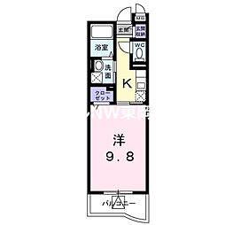 サンフォレスタ兼基 1Kの間取図画像