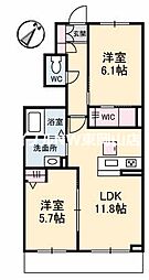 シャーメゾン瀬戸 2LDKの間取図画像