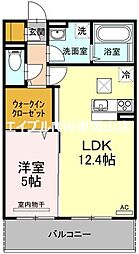 アフレシア浜 1LDKの間取図画像
