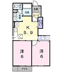ドミール北小路 1階