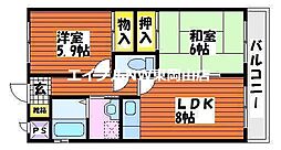 VILLA FRESCA 4階2LDKの間取り