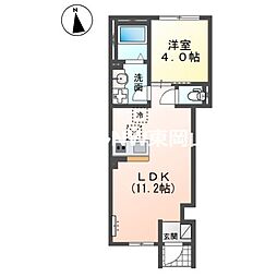 マンションアーク参番館 1LDKの間取図画像