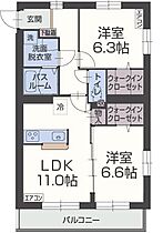 グロワールM 101 ｜ 静岡県沼津市岡宮164-1（賃貸マンション2LDK・1階・60.14㎡） その2