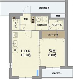 カーサクルーセ 1LDKの間取図画像