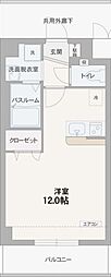 アビューラ ワンルームの間取図画像