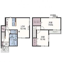メゾントガリーゼ 2LDKの間取図画像